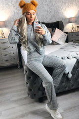 Black White Check Sweatshirt Tracksuit - Kailey-Co-ords