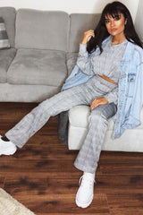 Black White Check Sweatshirt Tracksuit - Kailey-Co-ords