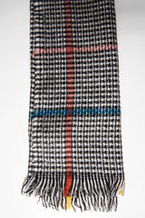 Black White Colour Block Houndstooth Scarf - Maryah-Accessories