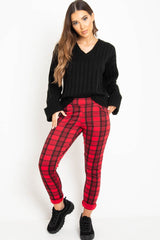 Black Wide Rib V Neck Jumper - Alinah-Jumper