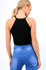Black Wild Child Cropped Tee - Rumi-Crop Tops