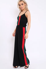 Black With Khaki And Red Stripe Co-ord Set - Anora-Co-ords