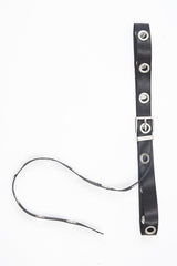 Black Woven Eyelet Detail Buckle Belt - Huntley-Belts