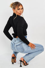 Black Wrap Around Crop Blazer - Coriana-Blazers