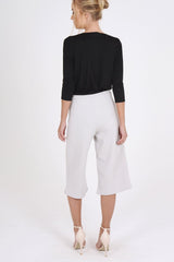 Black Wrap Around Embroidered Bodysuit - Roisin-Bodysuits