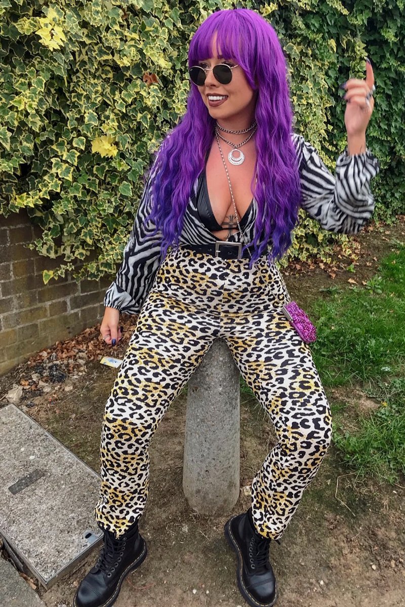 Black Zebra Print Plunge Long Sleeved Bodysuit - Macee-Bodysuits