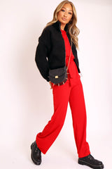 Black Zip Front Teddy Jacket - Elena-Jackets