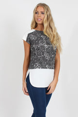 Black and White Aztec Tee - Jayla-T-shirt