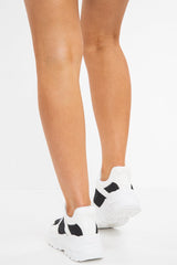 Black and White Contrast Trainers with Iridescent Detail - Lolli-Trainers