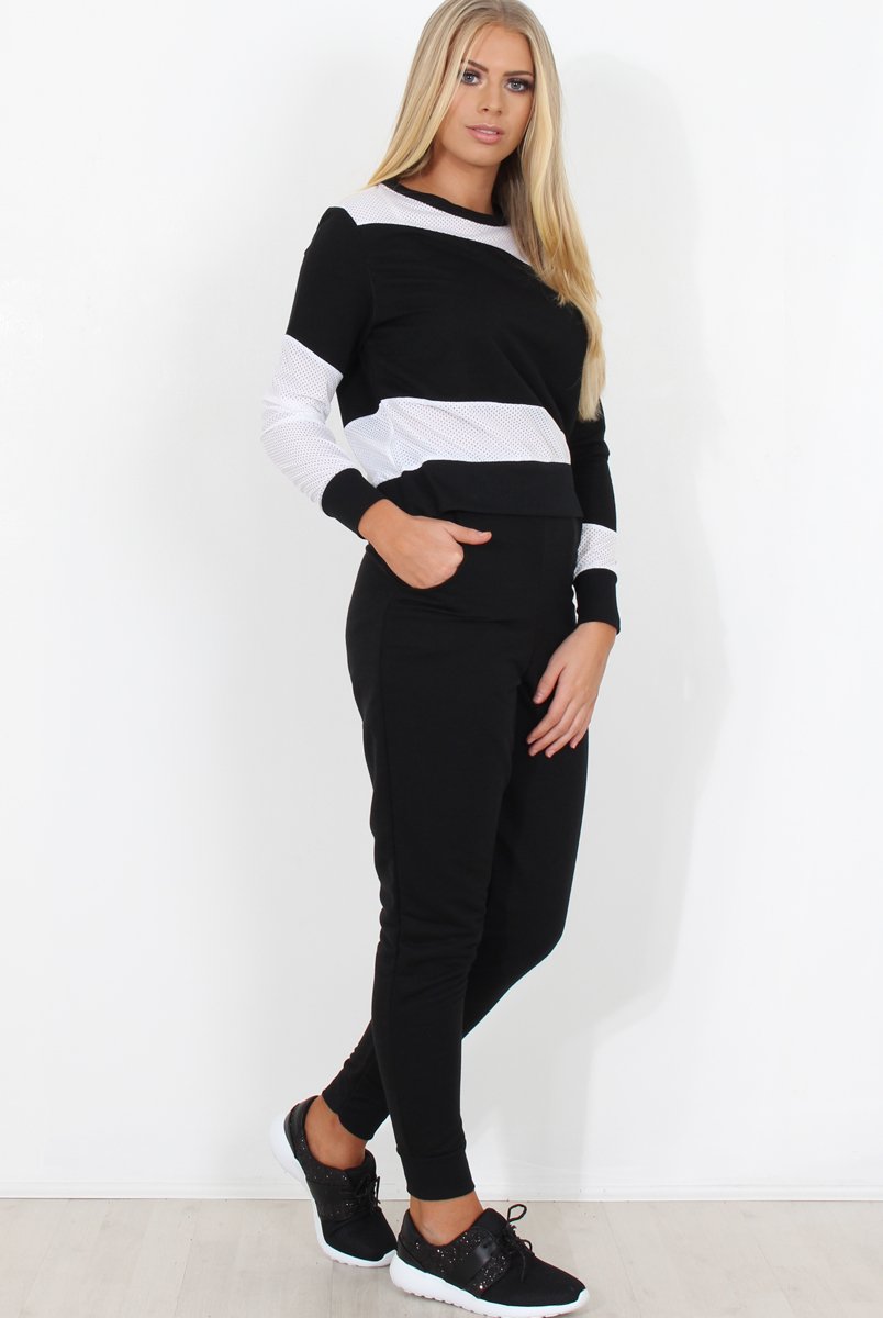 Black and White Loungewear Set - Katie-Loungewear