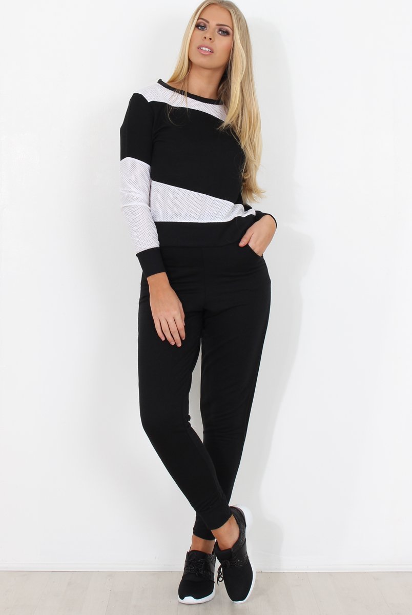Black and White Loungewear Set - Katie-Loungewear