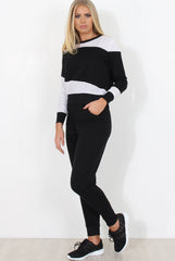 Black and White Loungewear Set - Katie-Loungewear
