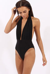 Black halterneck Bodysuit- Isla-Bodysuits