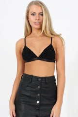 Black velvet Bralett - Ellie-Bralets