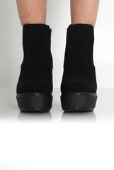 Blair Black Suede Platform Boots-Boots