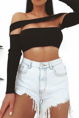 Bleach Light Denim Extreme Rip Front Shorts - Aarya-Shorts