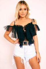 Bleach Light Denim Extreme Rip Front Shorts - Aarya-Shorts