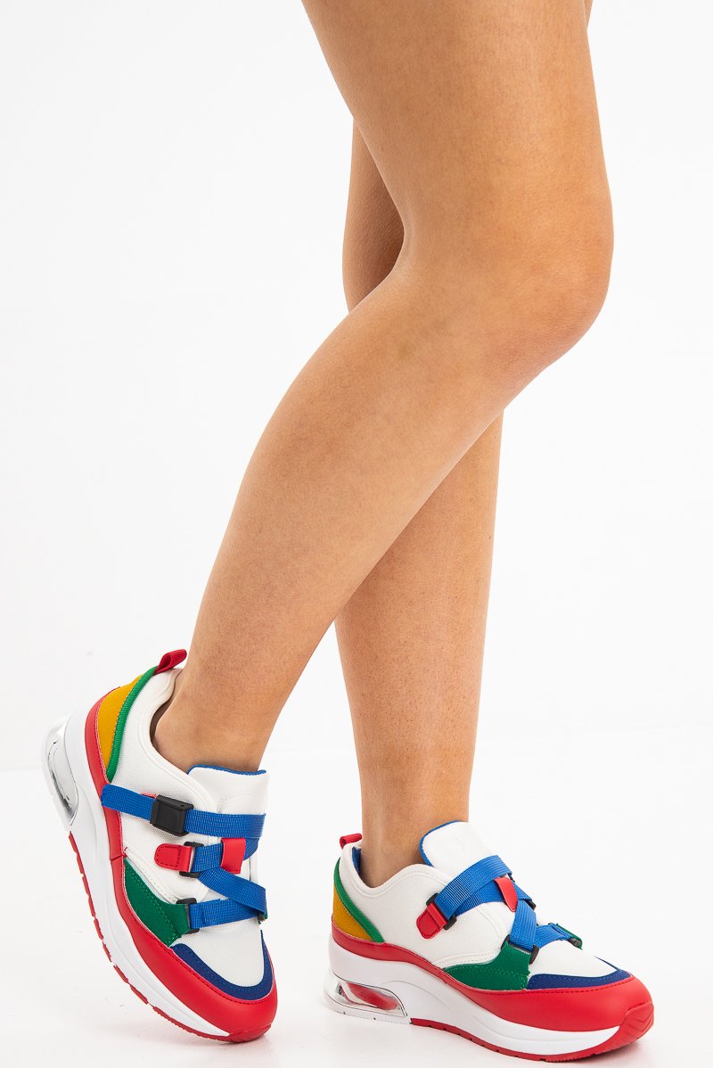 Blue Adjustable Strap Multi Trainers - Zeva-Trainers