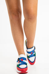 Blue Adjustable Strap Multi Trainers - Zeva-Trainers