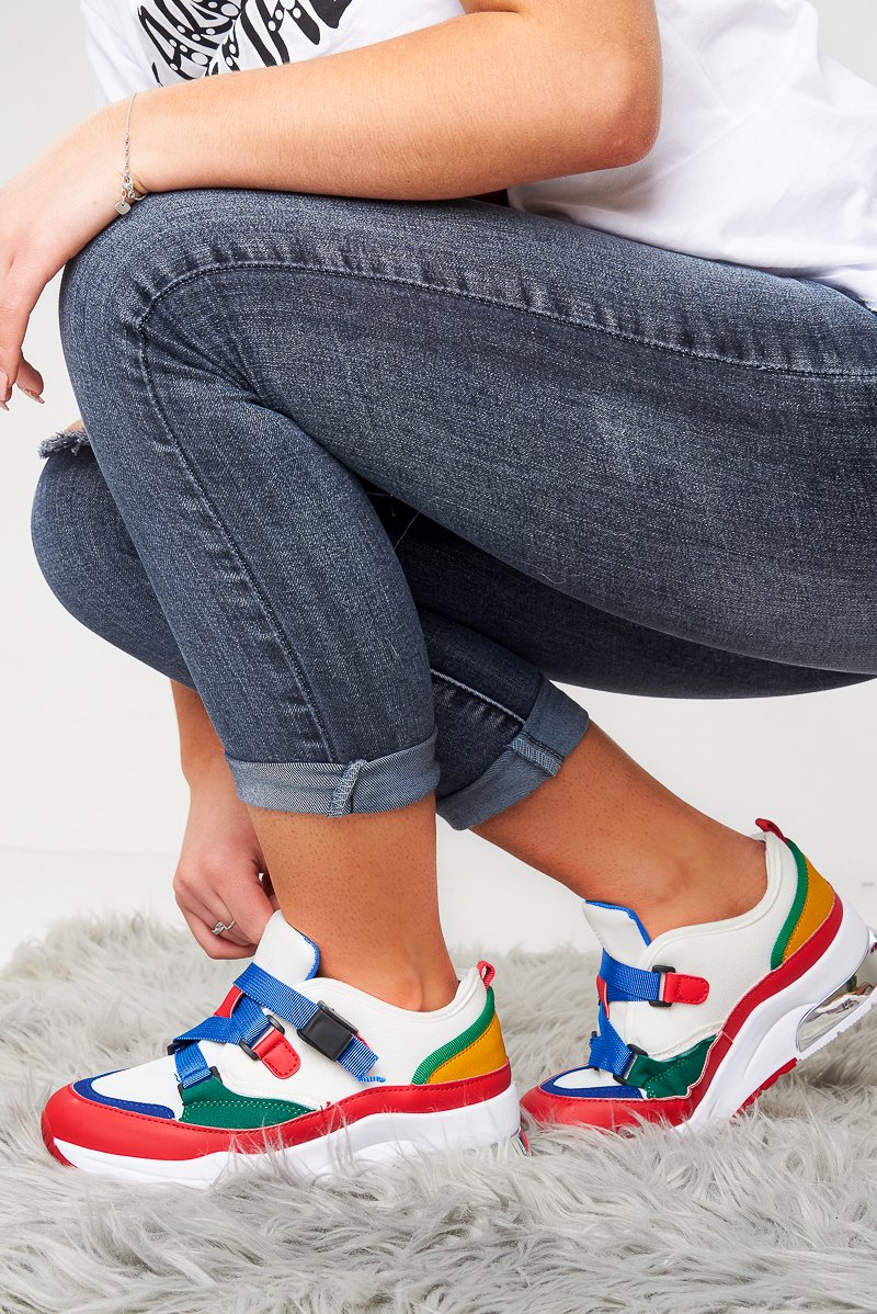 Blue Adjustable Strap Multi Trainers - Zeva-Trainers