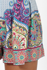 Blue And Purple Paisley Print Two Piece set - Hali-Co-ords