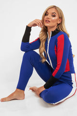 Blue Black Red Striped Tracksuit - Greylynn-Loungewear