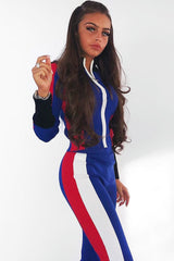 Blue Black Red Striped Tracksuit - Greylynn-Loungewear