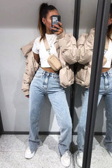 Blue Bleached Distressed Back Denim Jeans - Imogen-Jeans