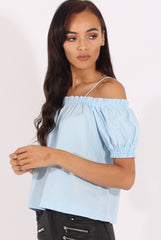 Blue Cami Cold Shoulder Top - Isidora-Tops