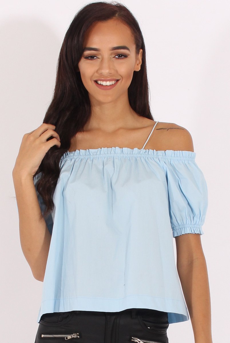 Blue Cami Cold Shoulder Top - Isidora-Tops