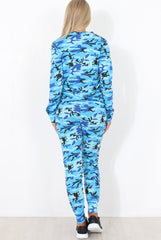 Blue Camo Loungewear Two Piece Set - Lolo-Co-ords
