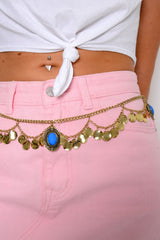 Blue Chain Coin Drop Belt - Ruman-Belts