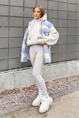 Blue Check Sleeveless Shacket - Brittanie-Shacket