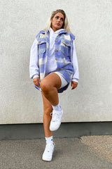 Blue Check Sleeveless Shacket - Brittanie-Shacket