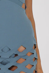 Blue Cut Out Cage Dress - Petal-Dresses