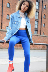 Blue Distressed Denim Jacket - Friya-Jackets