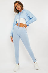 Blue Extreme Cropped Hoodie - Kalissa-Hoodies
