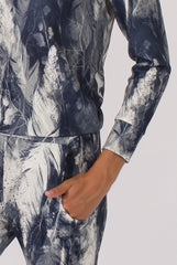 Blue Floral Print Tracksuit - Aries-Tracksuits