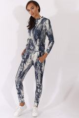 Blue Floral Print Tracksuit - Aries-Tracksuits