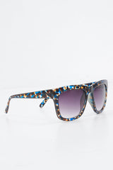 Blue Leopard Square Frame Oversized Sunglasses - Jazlen-Sunglasses