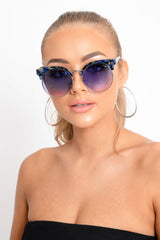 Blue Marble Effect Sunglasses - Maddox-Sunglasses