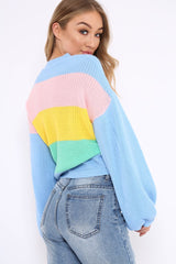 Blue Nude and Yellow Striped Jumper - Ammie-Jumper