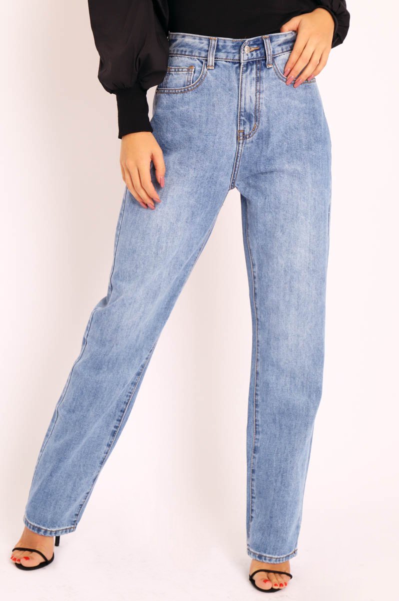 Blue Oversized Mom Jeans - Hannie-Jeans