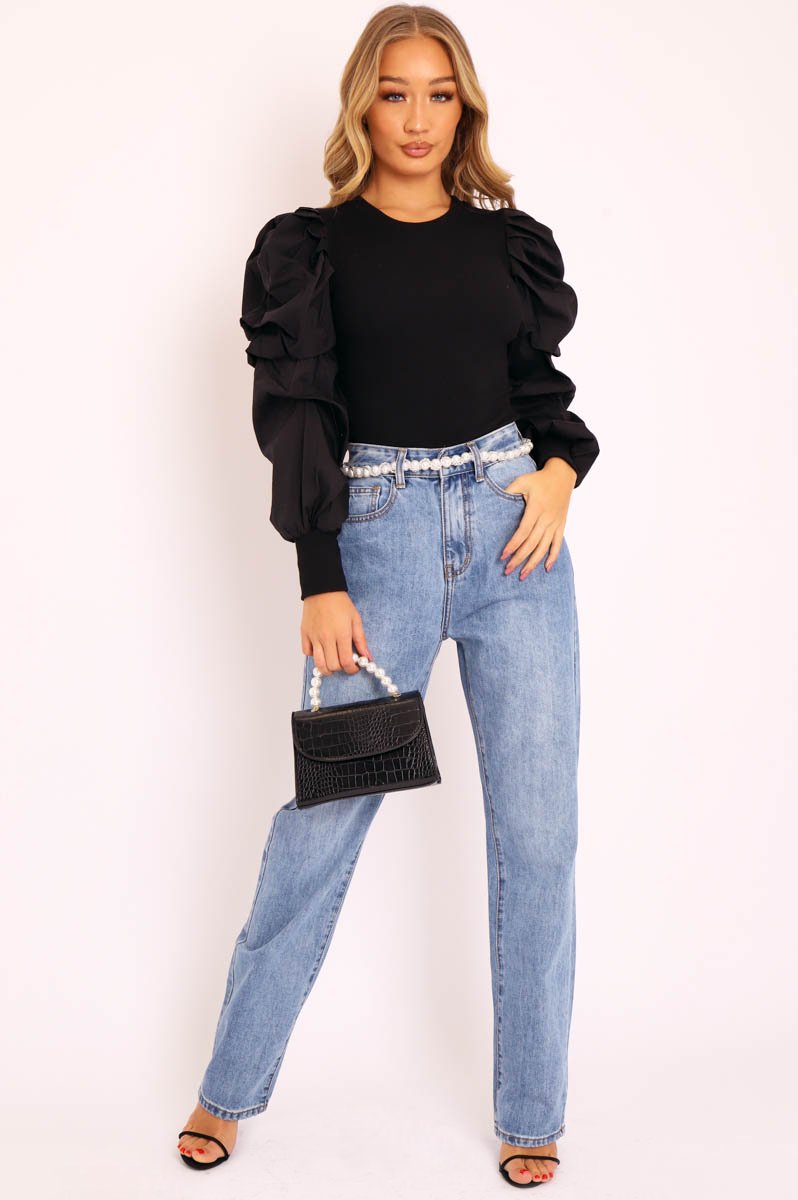 Blue Oversized Mom Jeans - Hannie-Jeans