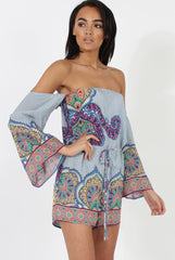 Blue Print Bardot Playsuit - Faith-Playsuits