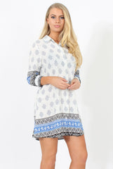 Blue Print Shirt - Tegan-T-shirt