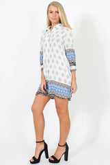 Blue Print Shirt - Tegan-T-shirt