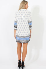 Blue Print Shirt - Tegan-T-shirt