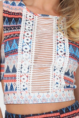 Blue Print Two Piece - Alicia-Co-ords