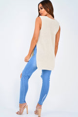 Blue Ripped Knee Skinny Jeans - Chanelle-Jeans